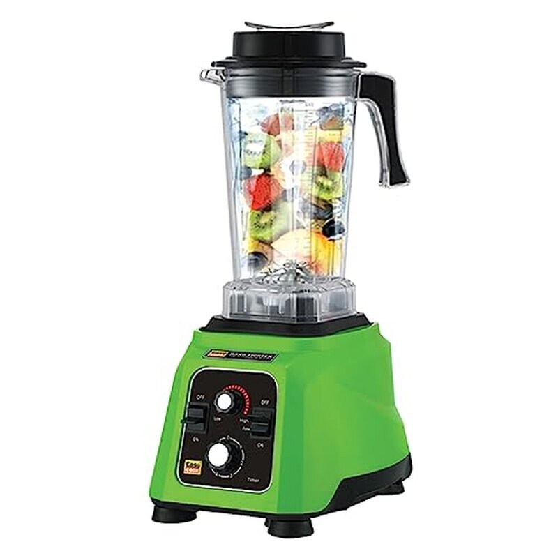 EASY COOK MH15 Hardfighter 1500 Watt Mixer Juicer Grinder | Heavy Duty Commercial Blender | Hi-Speed Blender for Cafe and Restaurants | 4x Performance | Green Red Black