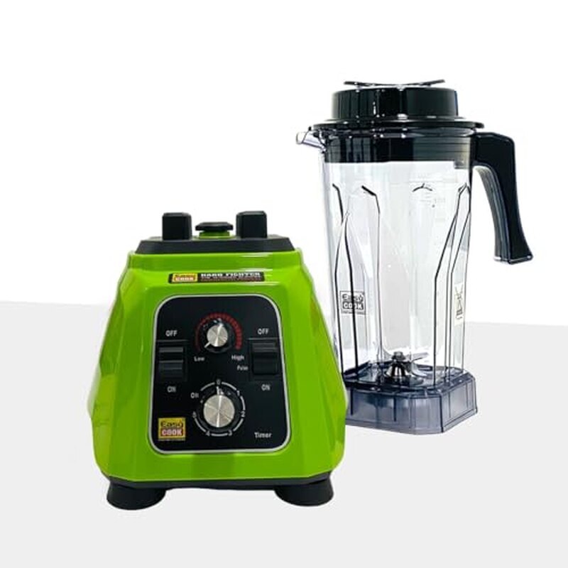EASY COOK MH15 Hardfighter 1500 Watt Mixer Juicer Grinder | Heavy Duty Commercial Blender | Hi-Speed Blender for Cafe and Restaurants | 4x Performance | Green Red Black