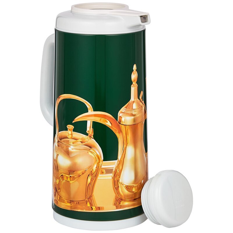 Peacock أبو طاووس Japan CIT Model 40 Green Gold Vacuum Flask | Premium Japanese Thermos for Tea, Coffee & Hot Water | Hot & Cold Insulated Flask