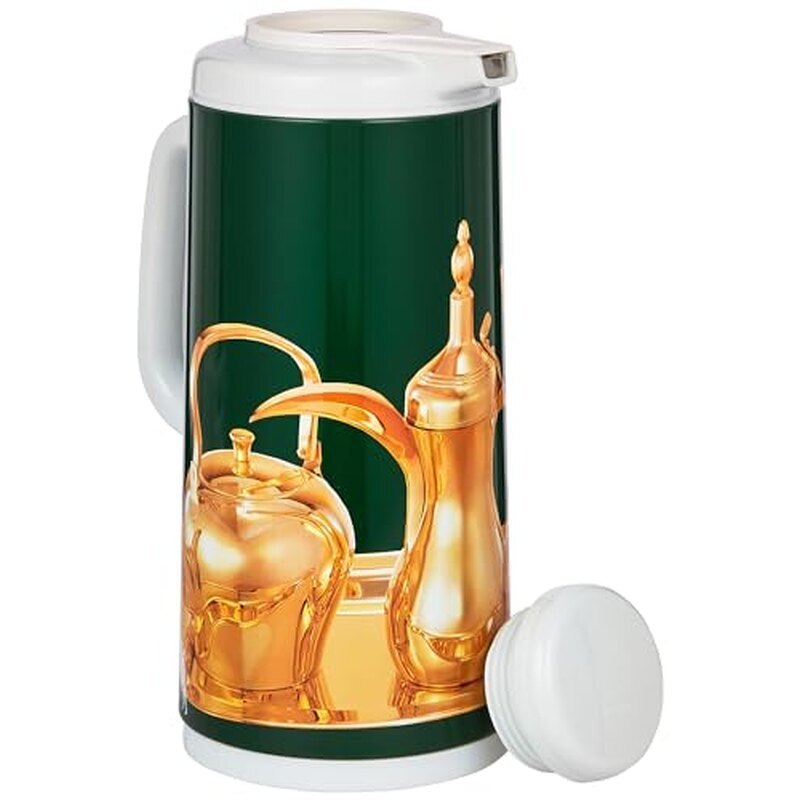 Peacock أبو طاووس Japan CIT Model 40 Green Gold Vacuum Flask | Premium Japanese Thermos for Tea, Coffee & Hot Water | Hot & Cold Insulated Flask
