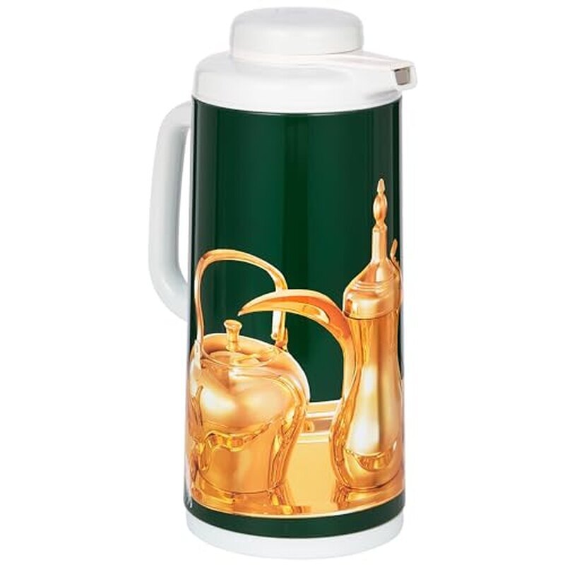 Peacock أبو طاووس Japan CIT Model 40 Green Gold Vacuum Flask | Premium Japanese Thermos for Tea, Coffee & Hot Water | Hot & Cold Insulated Flask