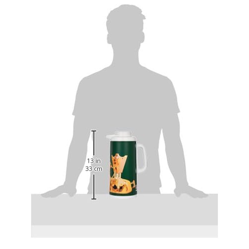 Peacock أبو طاووس Japan CIT Model 40 Green Gold Vacuum Flask | Premium Japanese Thermos for Tea, Coffee & Hot Water | Hot & Cold Insulated Flask