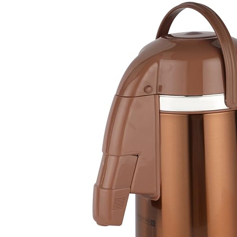 Royalford RF12133 3L Thermic Airpot Flask | Double Wall Vacuum Insulation | Keeps Hot up to 18 Hours & Cold up to 24 Hours | 360° Rotating Base, Asbestos-Free Glass Inner