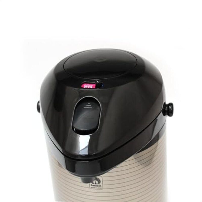 Peacock أبو طاووس Original Big Airpot Pump Flask SSSM 501 | Stainless Steel Vacuum Air Pump Thermos for Tea, Coffee & Hot Water | Majlis, Home & Office