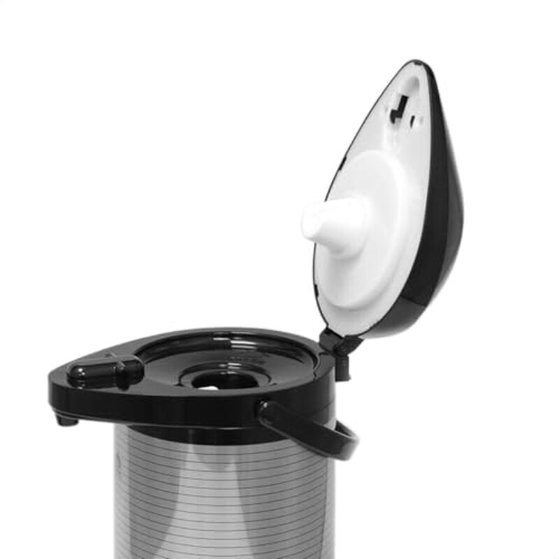 Peacock أبو طاووس Original Big Airpot Pump Flask SSSM 501 | Stainless Steel Vacuum Air Pump Thermos for Tea, Coffee & Hot Water | Majlis, Home & Office